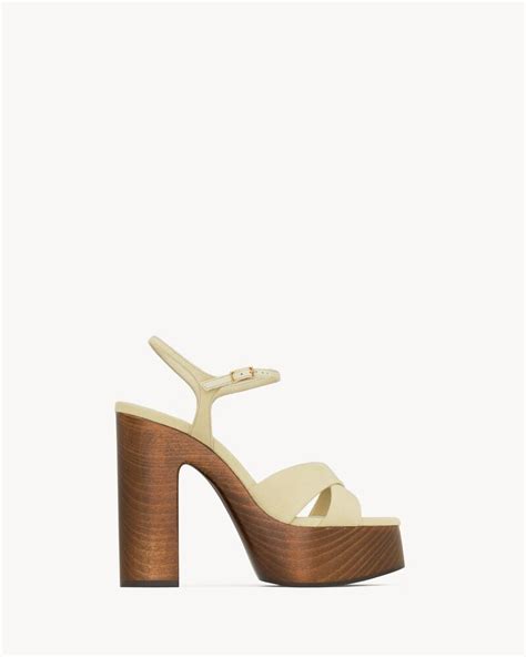 ysl bianca heel|SAINT LAURENT Bianca canvas platform sandals .